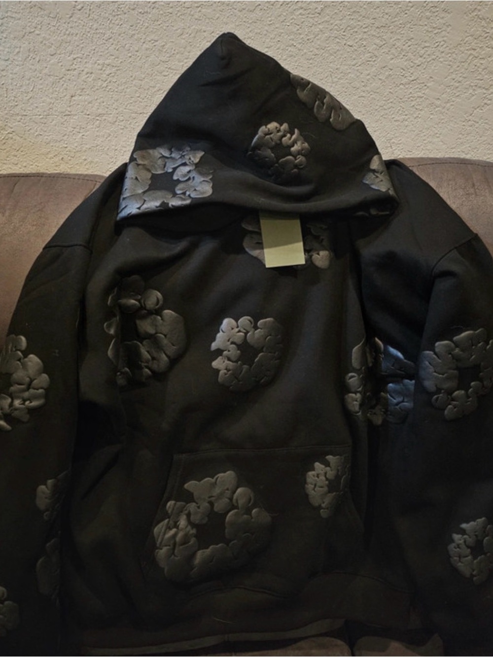 Authentic Denim Tears Black Wreath Hoodie